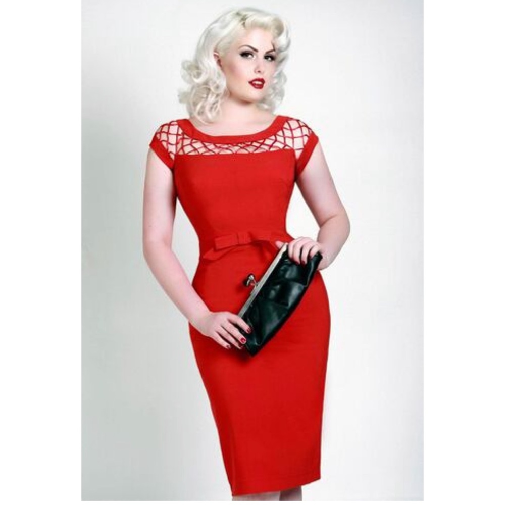 Tatyana Alika Pencil Dress Red XS